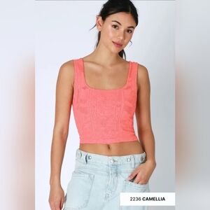 #635 Double Lace Square Crop Top